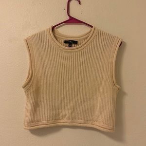 Lulus Cream Knitted Crop Top